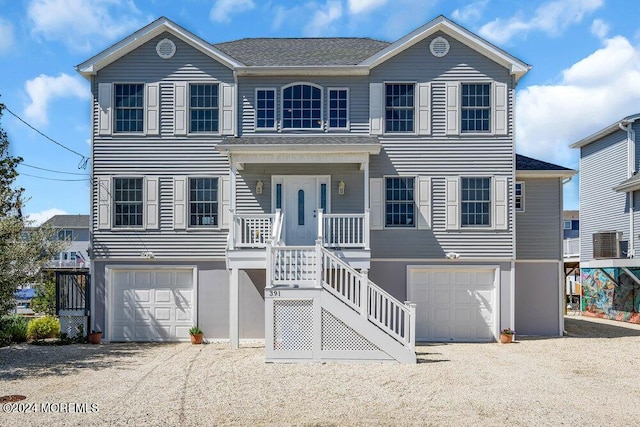 view of front of home with cooling unit