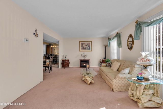 view of carpeted living room