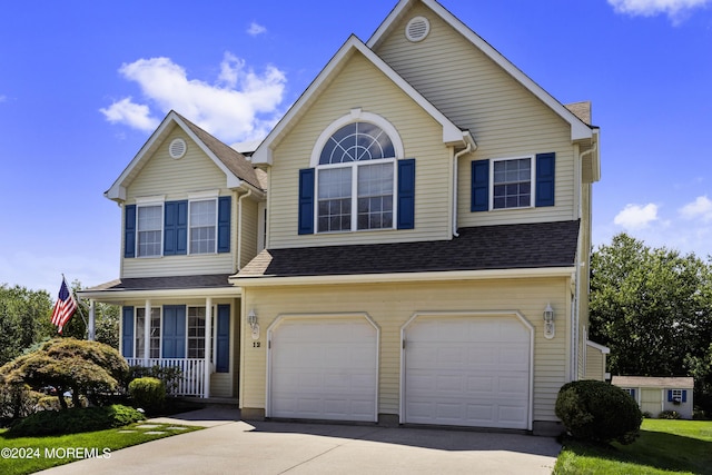 front facade featuring a garage