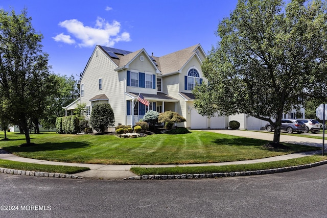 view of front of house with a front yard