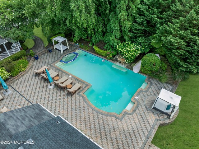 view of pool with a patio area