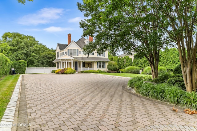 view of front of home with a porch