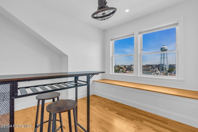 dining area featuring light hardwood / wood-style floors