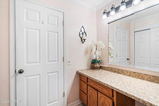 5B Betsy Ross Ln, Whiting, NJ 08759 - bathroom featuring ornamental molding and vanity