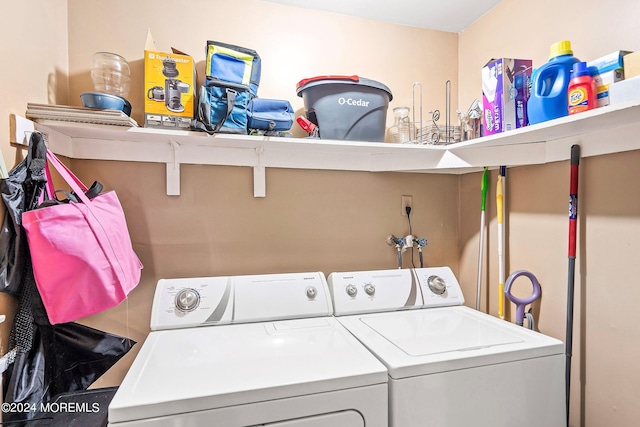 laundry area with washer and dryer