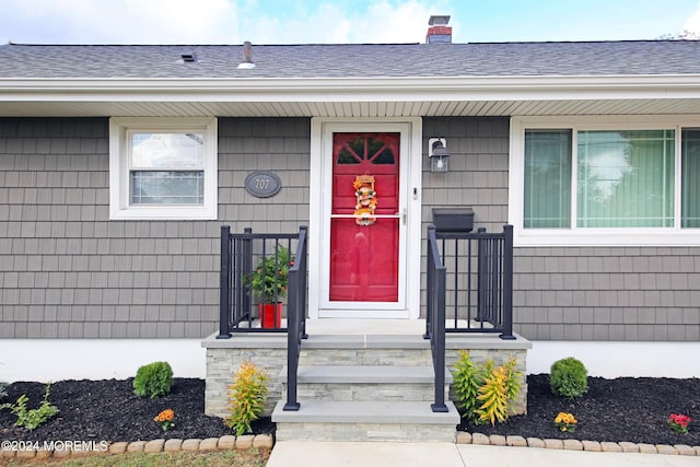 view of doorway to property