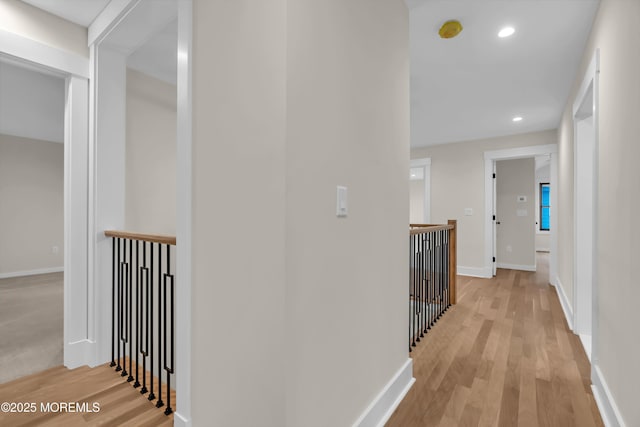 hall featuring light hardwood / wood-style floors