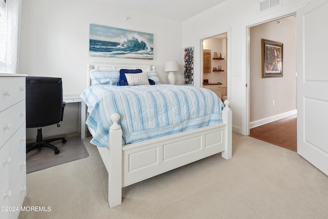 52 Seaview Ave, Long Branch, NJ 07740 - carpeted bedroom featuring baseboards, connected bathroom, and an office area