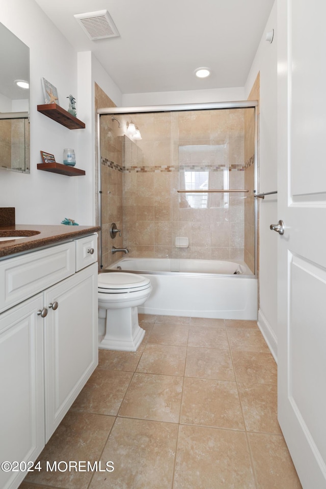 52 Seaview Ave, Long Branch, NJ 07740 - bathroom featuring vanity, toilet, shower / bathtub combination, and tile patterned flooring