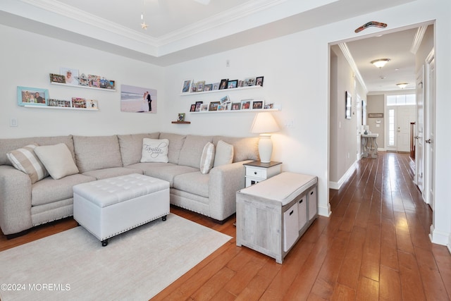 52 Seaview Ave, Long Branch, NJ 07740 - living area featuring ornamental molding, light wood-style flooring, and baseboards