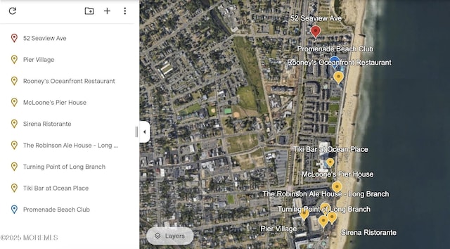 52 Seaview Ave, Long Branch, NJ 07740 - aerial view of property's location