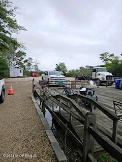 view of dock area