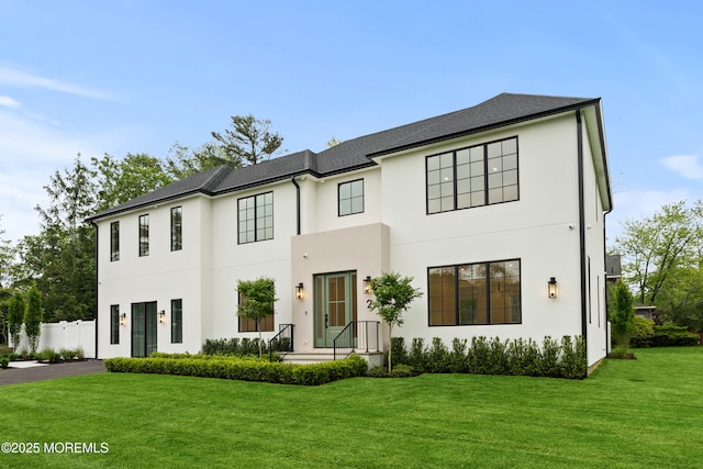 2 Deborah Pl, Oakhurst, NJ 07755 - view of front of home with a front yard and stucco siding