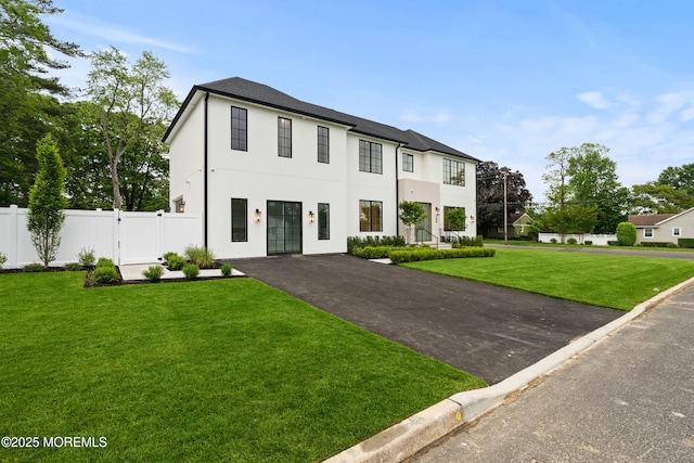 2 Deborah Pl, Oakhurst, NJ 07755 - view of front of property with a gate, stucco siding, and asphalt driveway