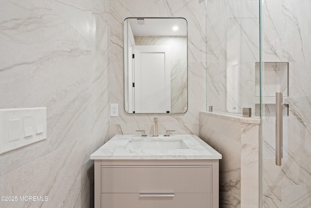 2 Deborah Pl, Oakhurst, NJ 07755 - bathroom featuring tile walls and vanity