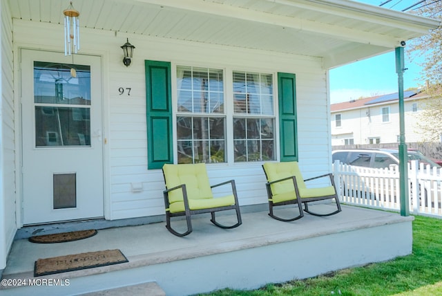 view of patio with a porch