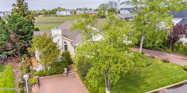 bird's eye view with a residential view