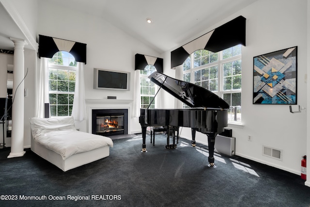 1969 Whitesville Rd, Toms River, NJ 08755 - interior space featuring a wealth of natural light, carpet flooring, and high vaulted ceiling