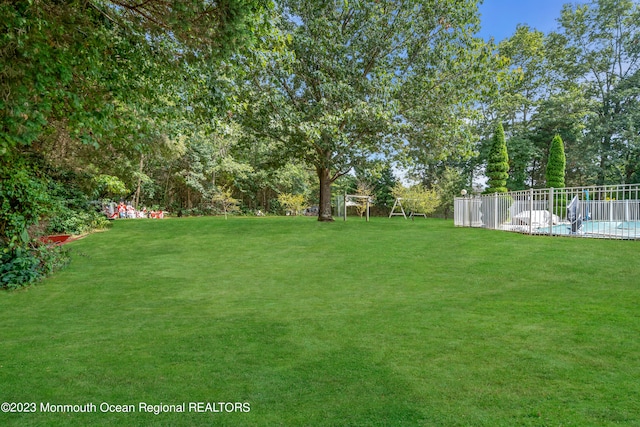 1969 Whitesville Rd, Toms River, NJ 08755 - view of yard with a fenced in pool