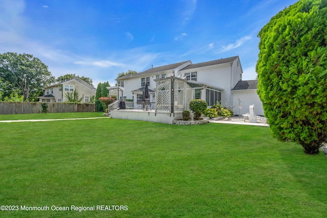 1969 Whitesville Rd, Toms River, NJ 08755 - back of house featuring a patio, a deck, and a yard