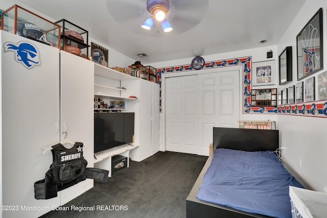 1969 Whitesville Rd, Toms River, NJ 08755 - bedroom with ceiling fan, a closet, and carpet