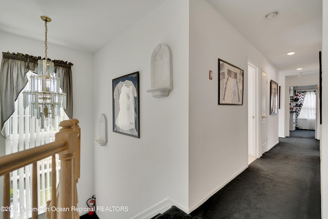 1969 Whitesville Rd, Toms River, NJ 08755 - hall with carpet and a chandelier