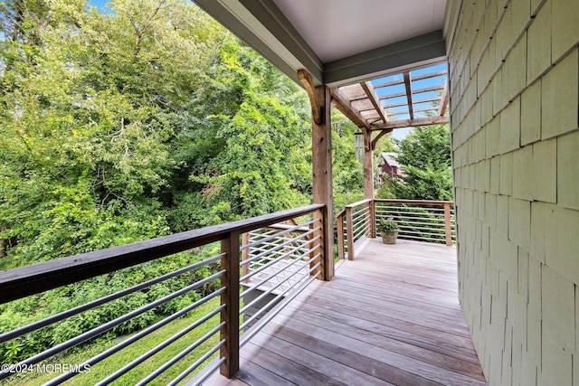 view of wooden deck