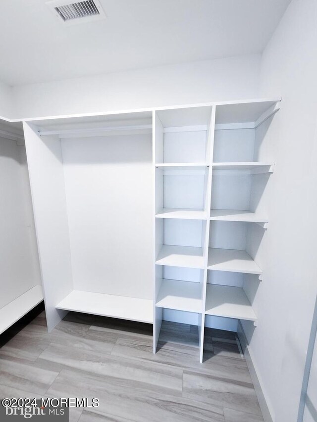 spacious closet with hardwood / wood-style floors