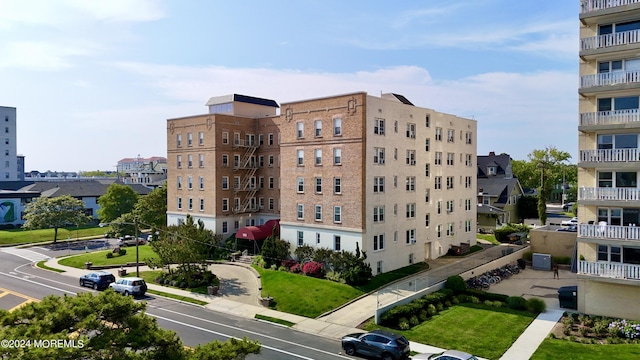 view of building exterior with cooling unit