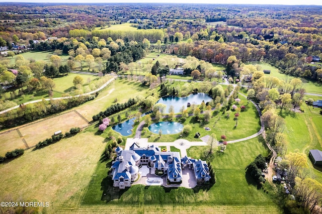 86 Montrose Rd, Colts Neck, NJ 07722 - birds eye view of property with a water view and a rural view