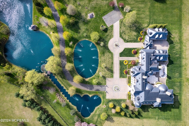 86 Montrose Rd, Colts Neck, NJ 07722 - birds eye view of property featuring a water view