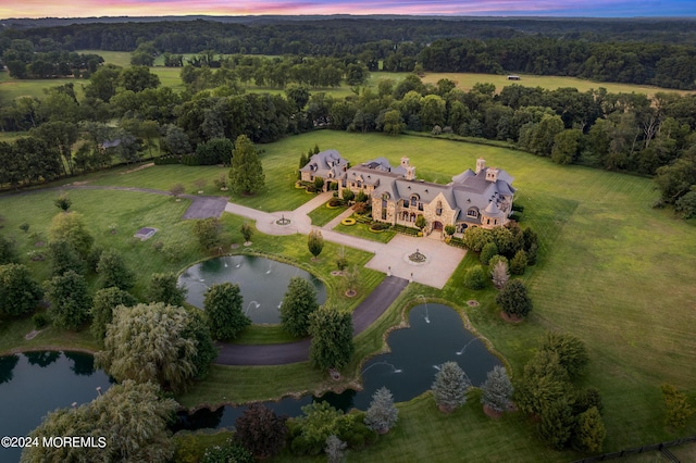 86 Montrose Rd, Colts Neck, NJ 07722 - aerial view at dusk with a water view