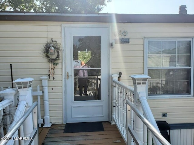 view of doorway to property