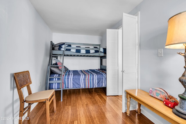 bedroom featuring hardwood / wood-style flooring