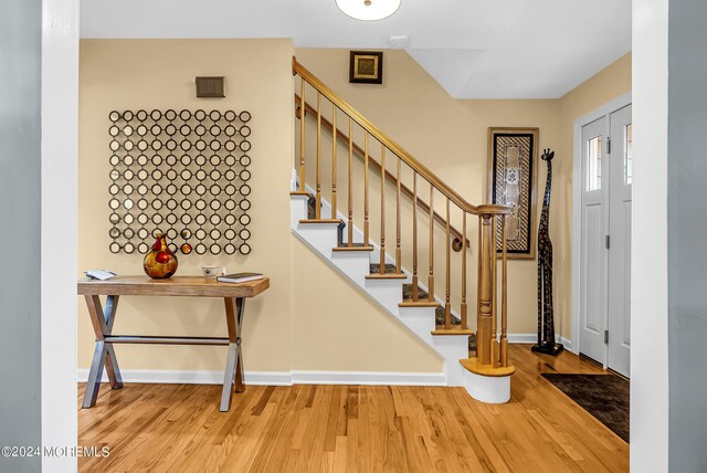 foyer featuring light hardwood / wood-style floors