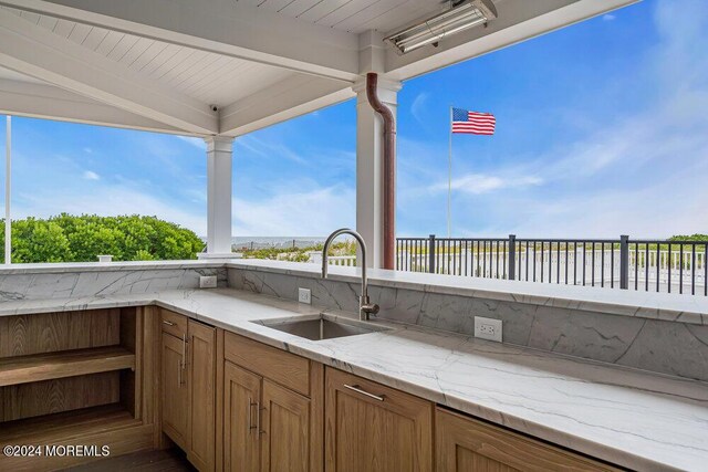 view of patio with sink