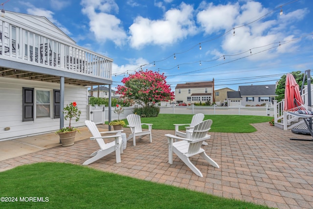 view of patio / terrace featuring a wooden deck