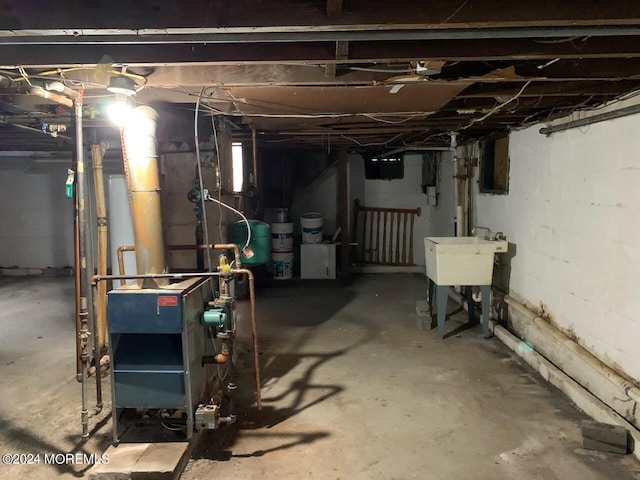 view of basement