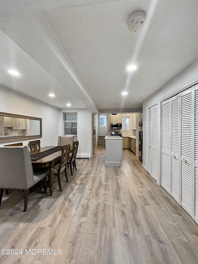 interior space featuring light hardwood / wood-style flooring