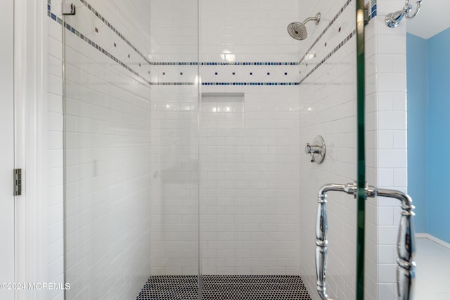 bathroom featuring walk in shower