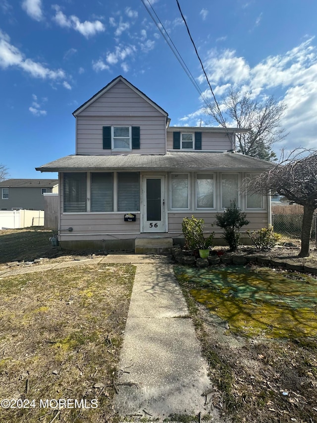 view of front of home