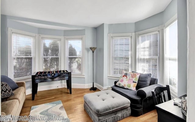 52 Liberty St, Long Branch, NJ 07740 - living room featuring plenty of natural light, light wood finished floors, and baseboards