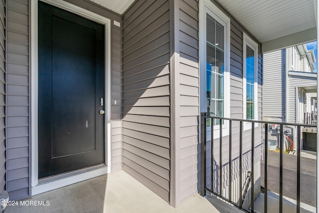 view of doorway to property