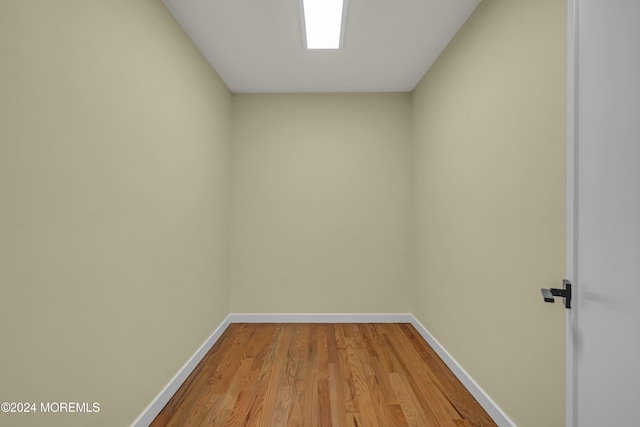 empty room with light wood-type flooring