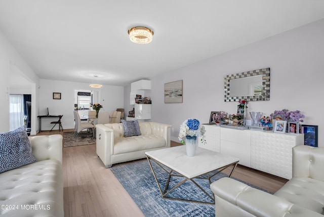 living room featuring hardwood / wood-style flooring