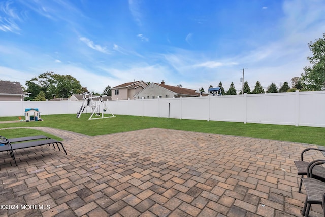 view of patio / terrace with a playground