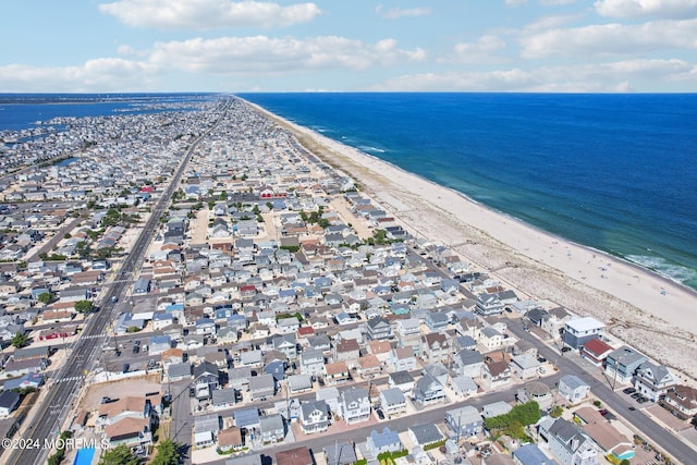view of property location with expansive beach