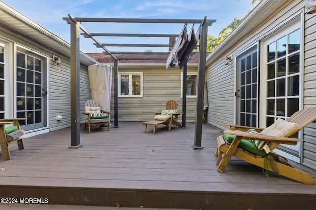 view of wooden terrace