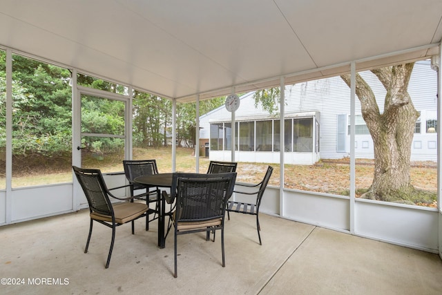 view of sunroom