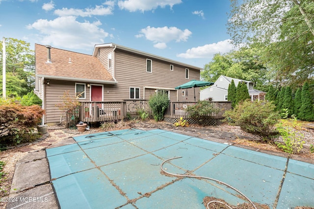 exterior space featuring a deck